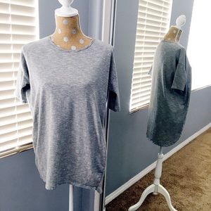 LuLaRoe Irma Tunic in Black & White Micro-stripe